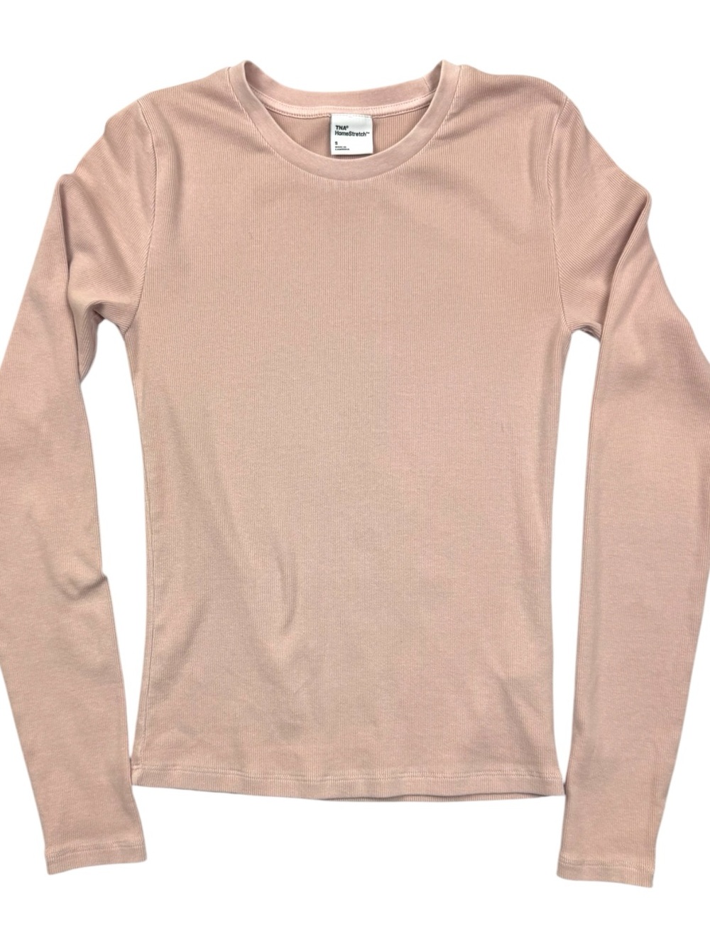 TNA Homestretch long-sleeve crew neck shirt Dusty Pink color S